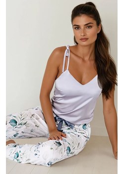 Piżama damska z długimi spodniami Camila, Kolor srebrno-biały, Rozmiar M, Momenti per me ze sklepu Intymna w kategorii Piżamy damskie - zdjęcie 187974717