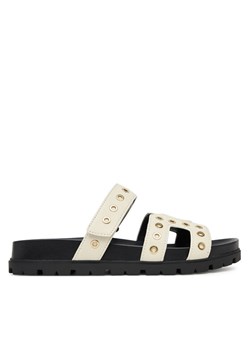 Klapki Guess FLPFAS ELE03 Écru ze sklepu eobuwie.pl w kategorii Klapki damskie - zdjęcie 187975338