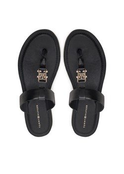 Japonki Tommy Hilfiger Th Elevated Sandal FW0FW07174 Czarny ze sklepu eobuwie.pl w kategorii Klapki damskie - zdjęcie 187975447
