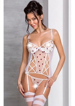 *Passion Lovelia gorset i stringi biały ze sklepu intimiti.pl w kategorii Gorsety - zdjęcie 187977467
