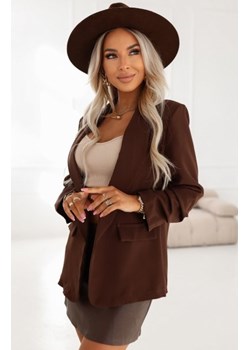 Numoco 588-3 damska klasyczna marynarka z drapowanymi rękawkami ze sklepu intimiti.pl w kategorii Marynarki damskie - zdjęcie 187978065