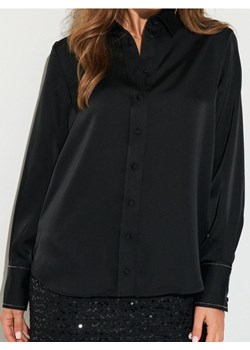 Sinsay - Koszula z satynowym wykończeniem - czarny ze sklepu Sinsay w kategorii Koszule damskie - zdjęcie 187978447