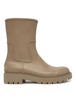 Kalosze Calvin Klein Jeans Mid Rainboot Rubber YW0YW02004 Brązowy ze sklepu eobuwie.pl w kategorii Kalosze damskie - zdjęcie 187978486