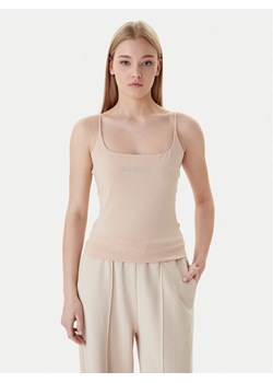 Guess Top V5GP22 J1314 Beżowy Slim Fit ze sklepu MODIVO w kategorii Bluzki damskie - zdjęcie 187978815