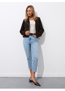 Mohito - Jeansy mom slim PETITE - niebieski ze sklepu Mohito w kategorii Jeansy damskie - zdjęcie 187979759