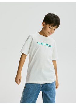 Reserved - Bawełniany t-shirt 3 pack - złamana biel ze sklepu Reserved w kategorii T-shirty chłopięce - zdjęcie 187979859