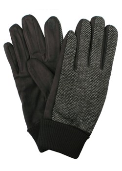 Delikatne i Wygodne Rękawiczki z Wełną - Męskie - Brąz, Jodełka RKWEMACSHSTR0020welnaBR ze sklepu JegoSzafa.pl w kategorii Rękawiczki męskie - zdjęcie 187980066