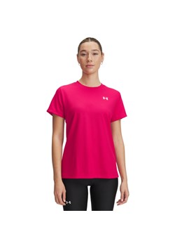 Damska koszulka treningowa Under Armour Tech Rib SSC - różowa ze sklepu Sportstylestory.com w kategorii Bluzki damskie - zdjęcie 187980129