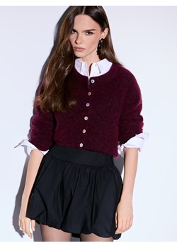 Mohito - Bordowy kardigan z wełną - kasztanowy ze sklepu Mohito w kategorii Swetry damskie - zdjęcie 187981786