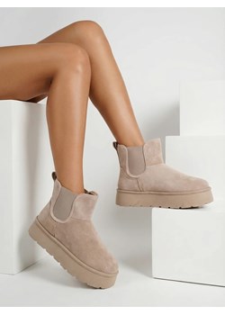 Royalfashion Krótkie buty a'la śniegowce damskie Nomas ze sklepu royalfashion.pl w kategorii Śniegowce damskie - zdjęcie 187982118