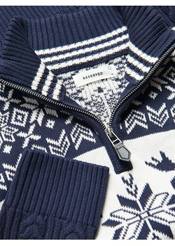 Reserved - Sweter z golfem - granatowy ze sklepu Reserved w kategorii Swetry męskie - zdjęcie 187982407