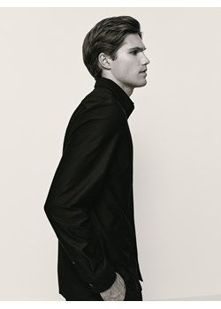 Reserved - Koszula slim fit z bawełną - czarny ze sklepu Reserved w kategorii Koszule męskie - zdjęcie 187982917