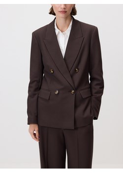 Reserved - Dwurzędowa marynarka - ciemnobrązowy ze sklepu Reserved w kategorii Marynarki damskie - zdjęcie 187983009