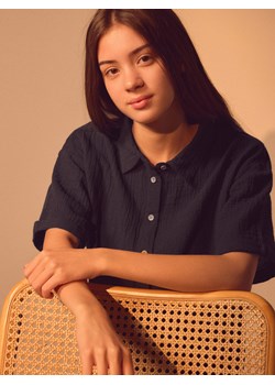 Reserved - Muślinowa koszula - czarny ze sklepu Reserved w kategorii Koszule chłopięce - zdjęcie 187983027