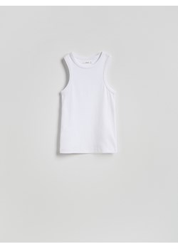 Reserved - Bawełniany top - biały ze sklepu Reserved w kategorii Bluzki damskie - zdjęcie 187983076