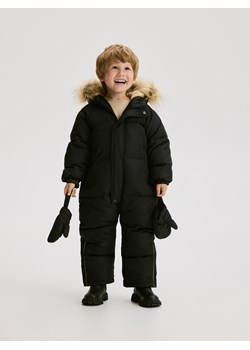 Reserved - Ocieplany kombinezon z rękawiczkami - czarny ze sklepu Reserved w kategorii Kombinezony chłopięce - zdjęcie 187983136