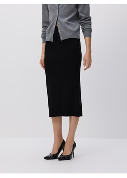 Reserved - Spódnica midi z wiskozą - czarny ze sklepu Reserved w kategorii Spódnice - zdjęcie 187983196