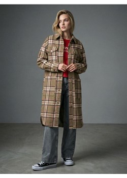 Sinsay - Płaszcz koszulowy z domieszką wełny - wielobarwny ze sklepu Sinsay w kategorii Płaszcze damskie - zdjęcie 187983597