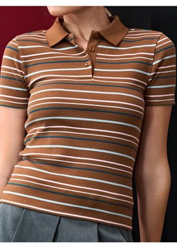 Sinsay - Koszulka polo w paski - wielobarwny ze sklepu Sinsay w kategorii Bluzki damskie - zdjęcie 187983608
