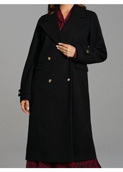 Sinsay - Klasyczny płaszcz dwurzędowy - czarny ze sklepu Sinsay w kategorii Płaszcze damskie - zdjęcie 187983625