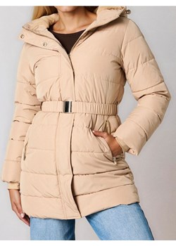 Sinsay - Długa kurtka puffer z kapturem - brązowy ze sklepu Sinsay w kategorii Płaszcze damskie - zdjęcie 187983626