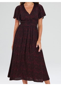 Sinsay - Sukienka midi w kropki z falbanami - wielobarwny ze sklepu Sinsay w kategorii Sukienki - zdjęcie 187983637