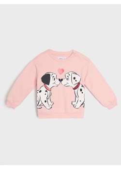 Sinsay - Bluza crewneck z nadrukiem 101 Dalmatians - różowy ze sklepu Sinsay w kategorii Bluzy dziewczęce - zdjęcie 187983645