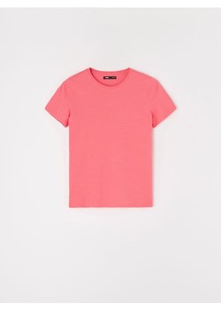 Sinsay - Bawełniana koszulka - koralowy ze sklepu Sinsay w kategorii Bluzki damskie - zdjęcie 187984538