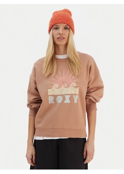 Roxy Bluza ERJFT04874 Brązowy Relaxed Fit ze sklepu MODIVO w kategorii Bluzy damskie - zdjęcie 187984728