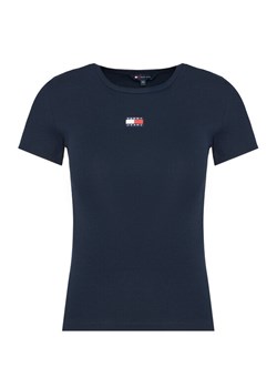 Tommy Jeans Longsleeve Badge DW0DW17881 Granatowy Slim Fit ze sklepu MODIVO w kategorii Bluzki damskie - zdjęcie 187984777
