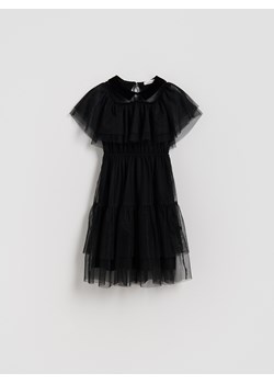 Reserved - Tiulowa sukienka - czarny ze sklepu Reserved w kategorii Sukienki dziewczęce - zdjęcie 187985359