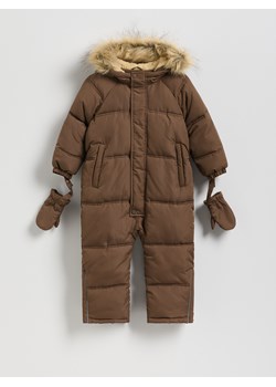 Reserved - Ocieplany kombinezon z rękawiczkami - ciemnobrązowy ze sklepu Reserved w kategorii Kombinezony chłopięce - zdjęcie 187985438