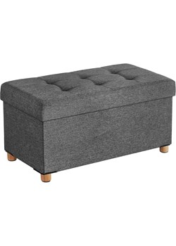 Szara prostokątna pufa ze schowkiem  Z8-F57 ze sklepu Edinos.pl w kategorii Pufy i siedziska - zdjęcie 187987675