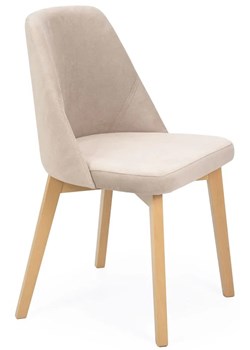 Beżowe pluszowe krzesło kubełkowe - Bentrix 4X ze sklepu Edinos.pl w kategorii Krzesła - zdjęcie 187987737