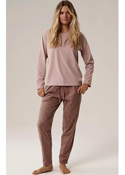 Atlantic długa bawełniana piżama damska NLP-502-ROSJ_ROSC, Kolor różowy-wzór, Rozmiar M, ATLANTIC ze sklepu Intymna w kategorii Piżamy damskie - zdjęcie 187987837