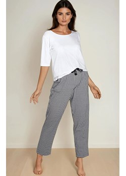 Piżama damska dwuczęściowa Alexandra, Kolor biało-czarny, Rozmiar S, Momenti per me ze sklepu Intymna w kategorii Piżamy damskie - zdjęcie 187987857