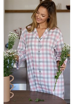 Mefami rozpinana koszula nocna Stella, Kolor szaro-różowy, Rozmiar S, Mefemi ze sklepu Intymna w kategorii Koszule nocne - zdjęcie 187988075