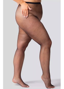 Rajstopy kabaretki czarne plus size Rete, Kolor czarny, Rozmiar 6/7, Mona Queen Size ze sklepu Intymna w kategorii Rajstopy - zdjęcie 187988207