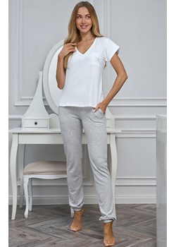 Piżama damska dwuczęściowa Chill Out, Kolor szaro-biały, Rozmiar S, Momenti per me ze sklepu Intymna w kategorii Piżamy damskie - zdjęcie 187988269