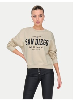 ONLY Bluza 15254183 Beżowy Loose Fit ze sklepu MODIVO w kategorii Bluzy damskie - zdjęcie 187989175