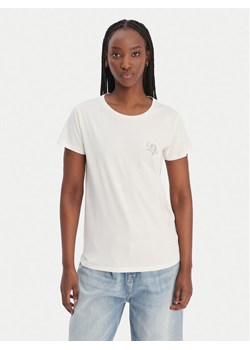 Liu Jo Sport T-Shirt TA6056 JS923 Écru Regular Fit ze sklepu MODIVO w kategorii Bluzki damskie - zdjęcie 187989239