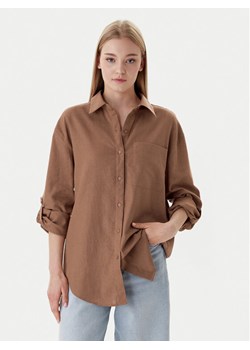 Calvin Klein Jeans Koszula LV044E195G Brązowy Regular Fit ze sklepu MODIVO w kategorii Koszule damskie - zdjęcie 187989378