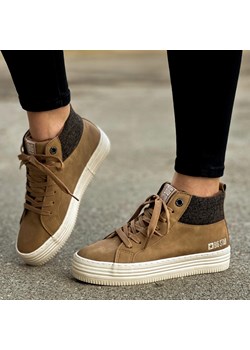 Camelowe ocieplane wysokie trampki damskie Big Star Ii274145 ze sklepu suzana.pl w kategorii Trampki damskie - zdjęcie 187990528