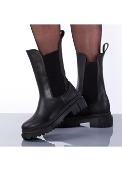 Czarne zimowe sztyblety, botki damskie na traperze T.Sokolski Z22-301 ze sklepu suzana.pl w kategorii Botki - zdjęcie 187990576