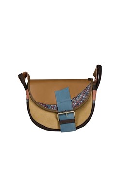 beżowo brązowa damska torebka listonoszka skórzana na ramię Freshman ze sklepu Słoń Torbalski w kategorii Listonoszki - zdjęcie 187990707