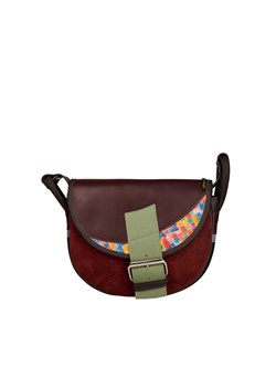 bordowa damska torebka listonoszka skórzana na ramię Freshman Mini ze sklepu Słoń Torbalski w kategorii Listonoszki - zdjęcie 187990708