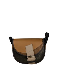 czarno beżowa torebka damska listonoszka  skórzana na ramię Freshman ze sklepu Słoń Torbalski w kategorii Listonoszki - zdjęcie 187990709