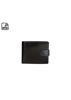 czarny portfel skórzany męski KLASYCZNY zapinany ze sklepu Słoń Torbalski w kategorii Portfele męskie - zdjęcie 187990725