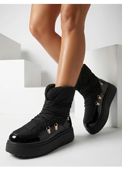 Royalfashion Wsuwane śniegowce damskie w czarnym kolorze Dabenda ze sklepu royalfashion.pl w kategorii Śniegowce damskie - zdjęcie 187990758