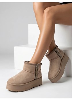 Royalfashion Krótkie buty a'la śniegowce damskie Haluzi ze sklepu royalfashion.pl w kategorii Śniegowce damskie - zdjęcie 187990759